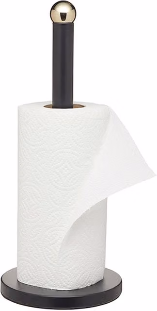 MasterClass Freestanding Stainless Steel Towel Holder, Black, 35 cm