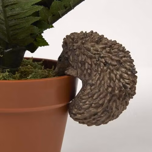 Homescapes Hedgehog Hanging Pot Hanger Ornament in Brown – 2
