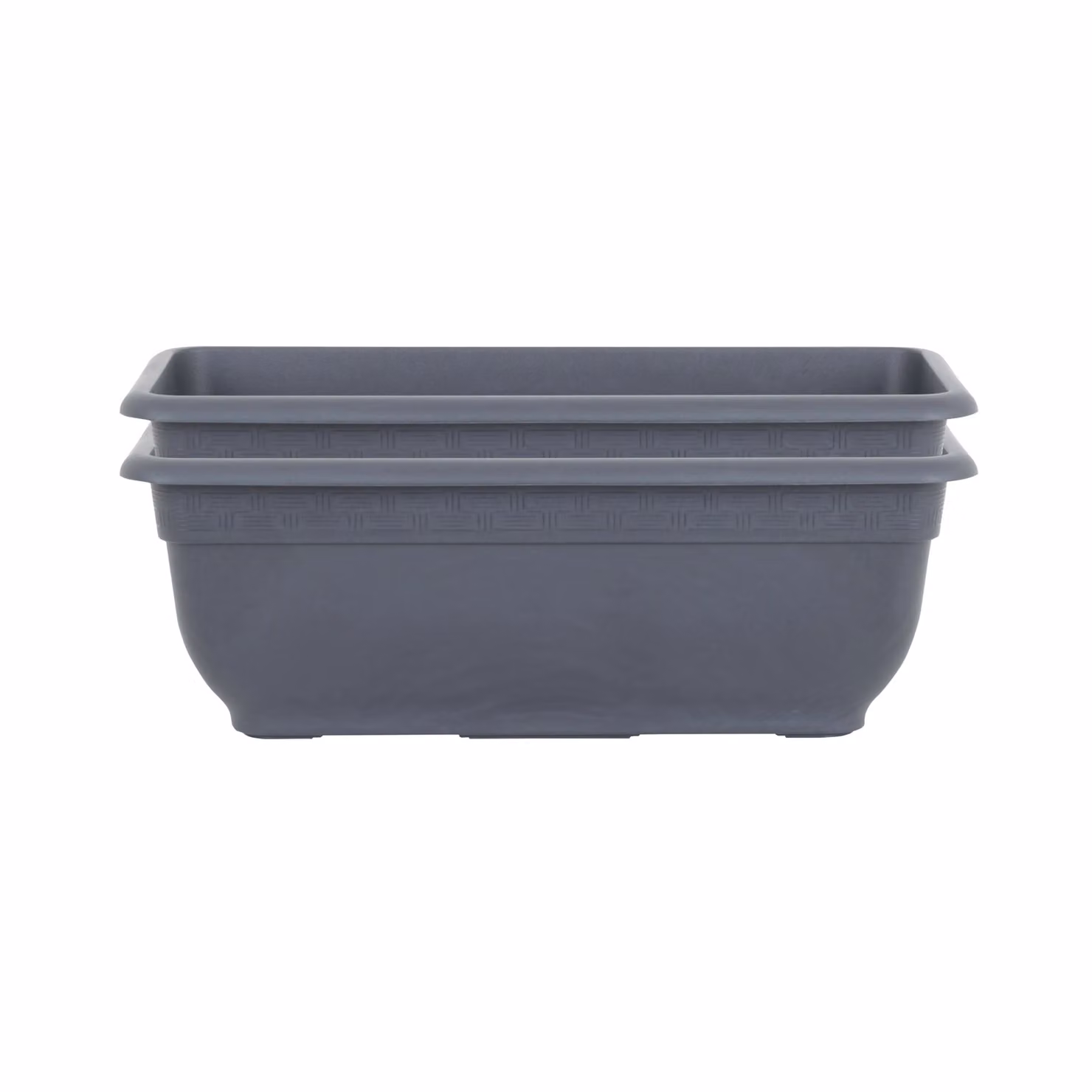 Wham Bell Pot 47cm Rectangular Plastic Garden Planter Trough in Grey – 2