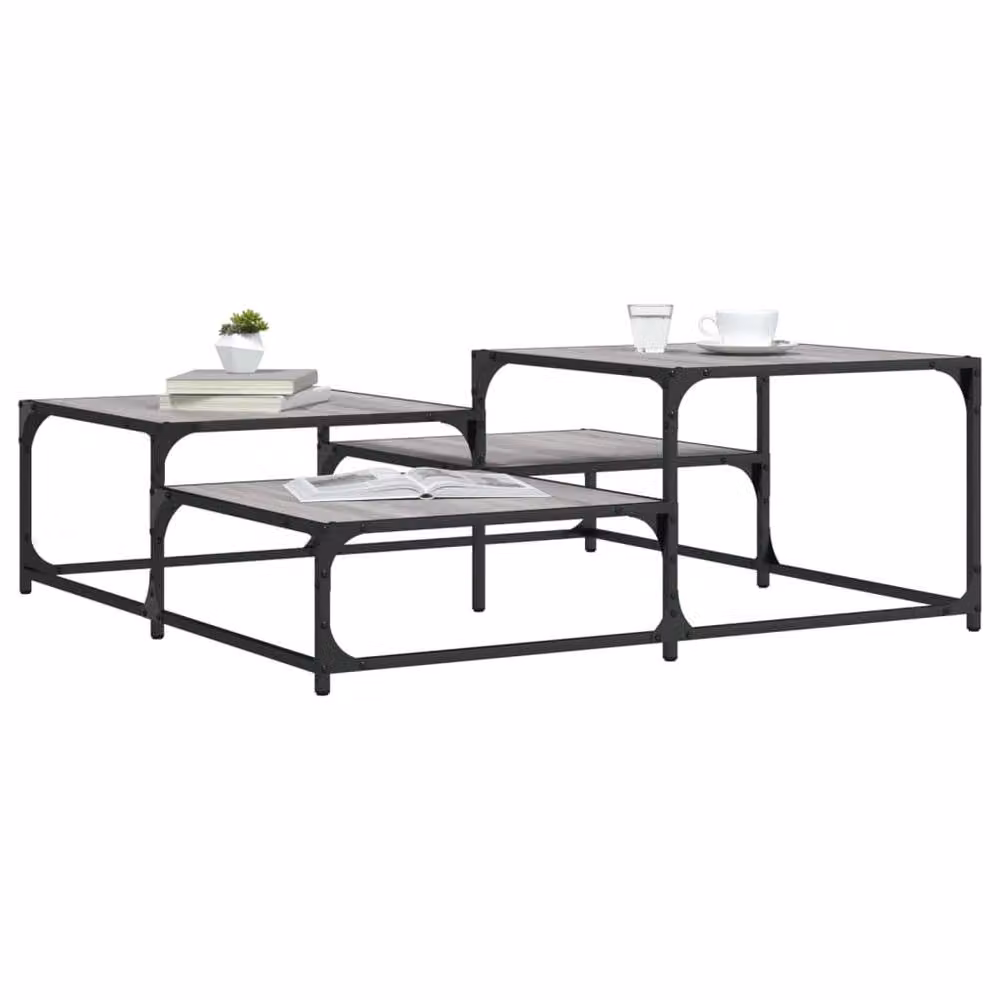Berkfield Home Grey Sonoma Square Coffee Table W/D/H: 107 x 107 x 40 cm – 2