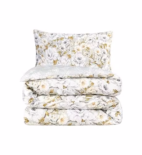 Sleepdown Smart Living Reversible Elegant Blooms Complete Bedding Set in Green, 3 Pieces, W: 230 cm, H: 220 cm – 2