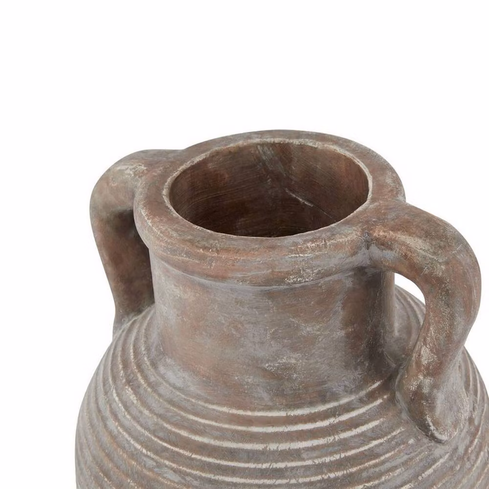 Lemon Pavilion Furniture and Decor Siena Large Amphora Pot, Brown Ceramic, W: 26 cm, D: 26 cm, H: 42 cm – 2