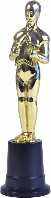 Bristol Novelty Movie Star Trophy in Gold and Black