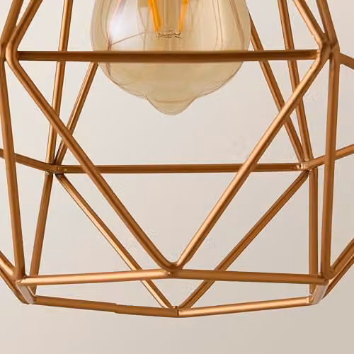 MiniSun Diablo Copper Wire Frame Industrial Pendant Light Shade, Width: 23.5 cm – 2