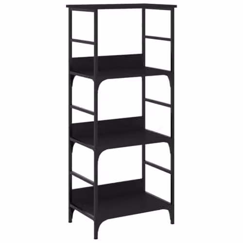 vidaXL Industrial Bookshelf in Black, W/D/H: 50 x 33 x 117.5 cm