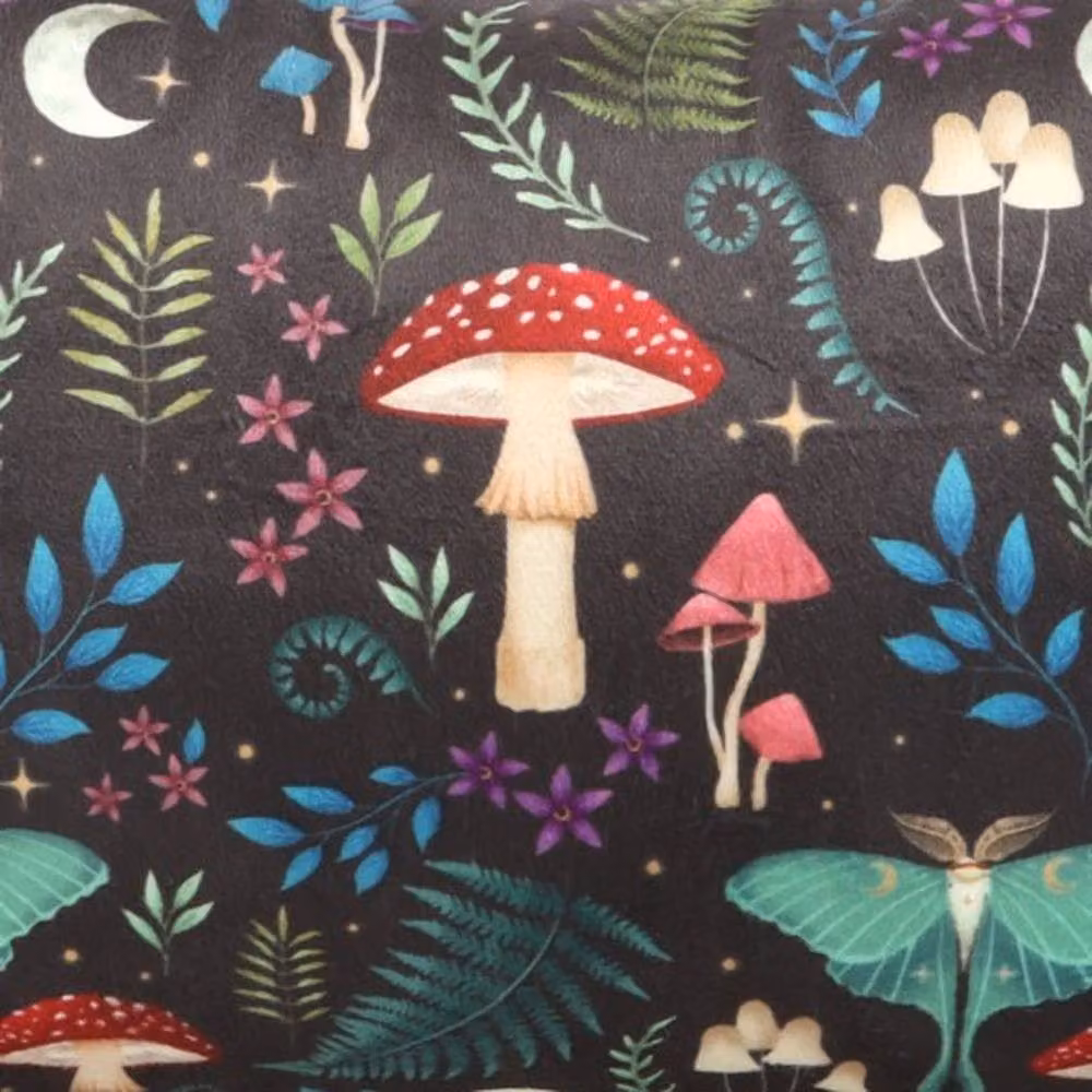 Uniqueful Black Velvet Rectangular Nature Print Cushion, Width: 40 cm – 2