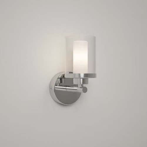 firstchoicelighting Wren Chrome Bathroom Wall Light with Transparent Glass Shade – 2