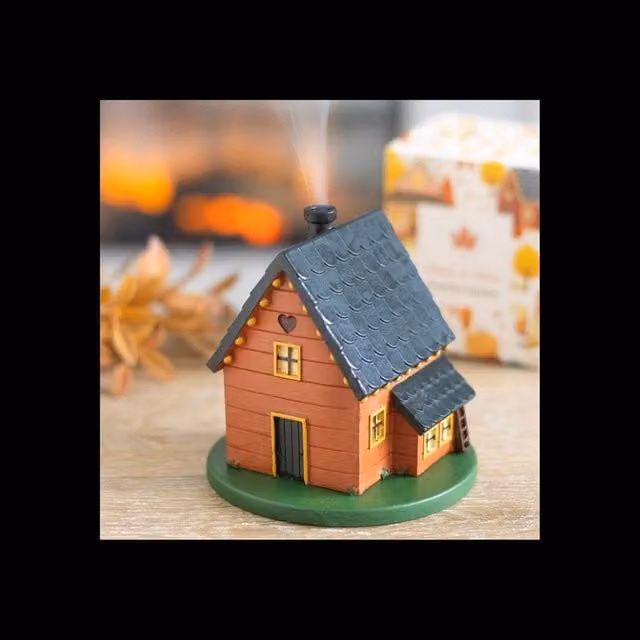 KDMD Brown House Resin Incense Cone Burner Chimney Aroma Tabletop Decor – 1