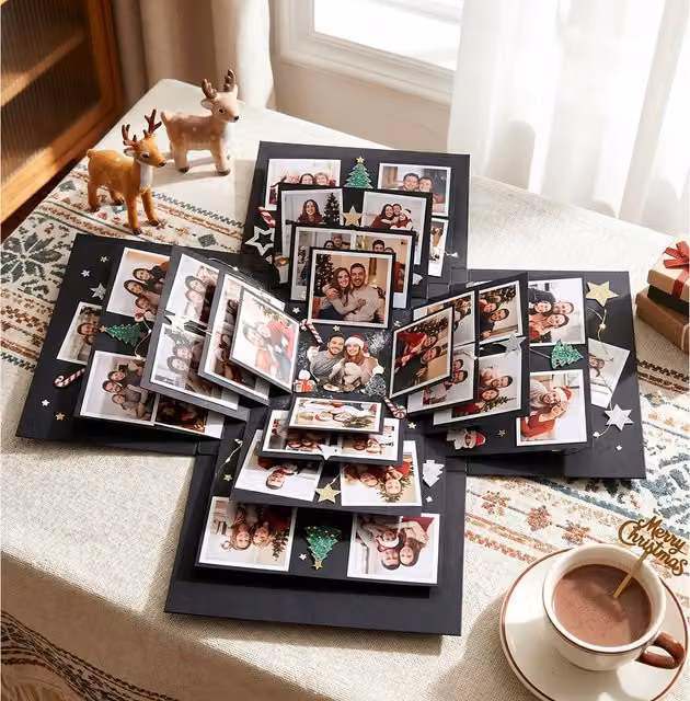Livingandhome 5-Tier DIY Surprise Explosion Gift Box in Black