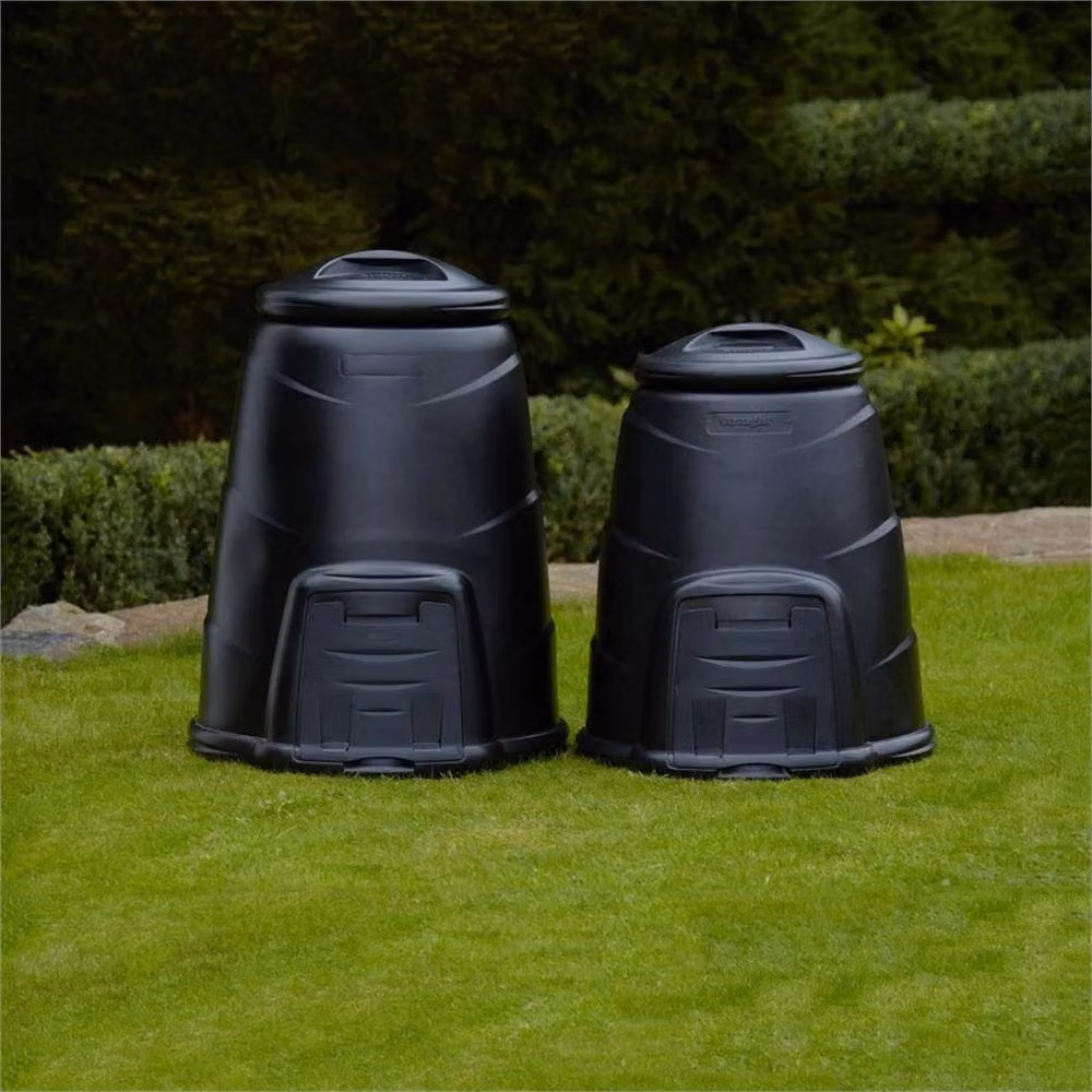 Nordara Black Plastic Compost Bin with Flip Lid – 2