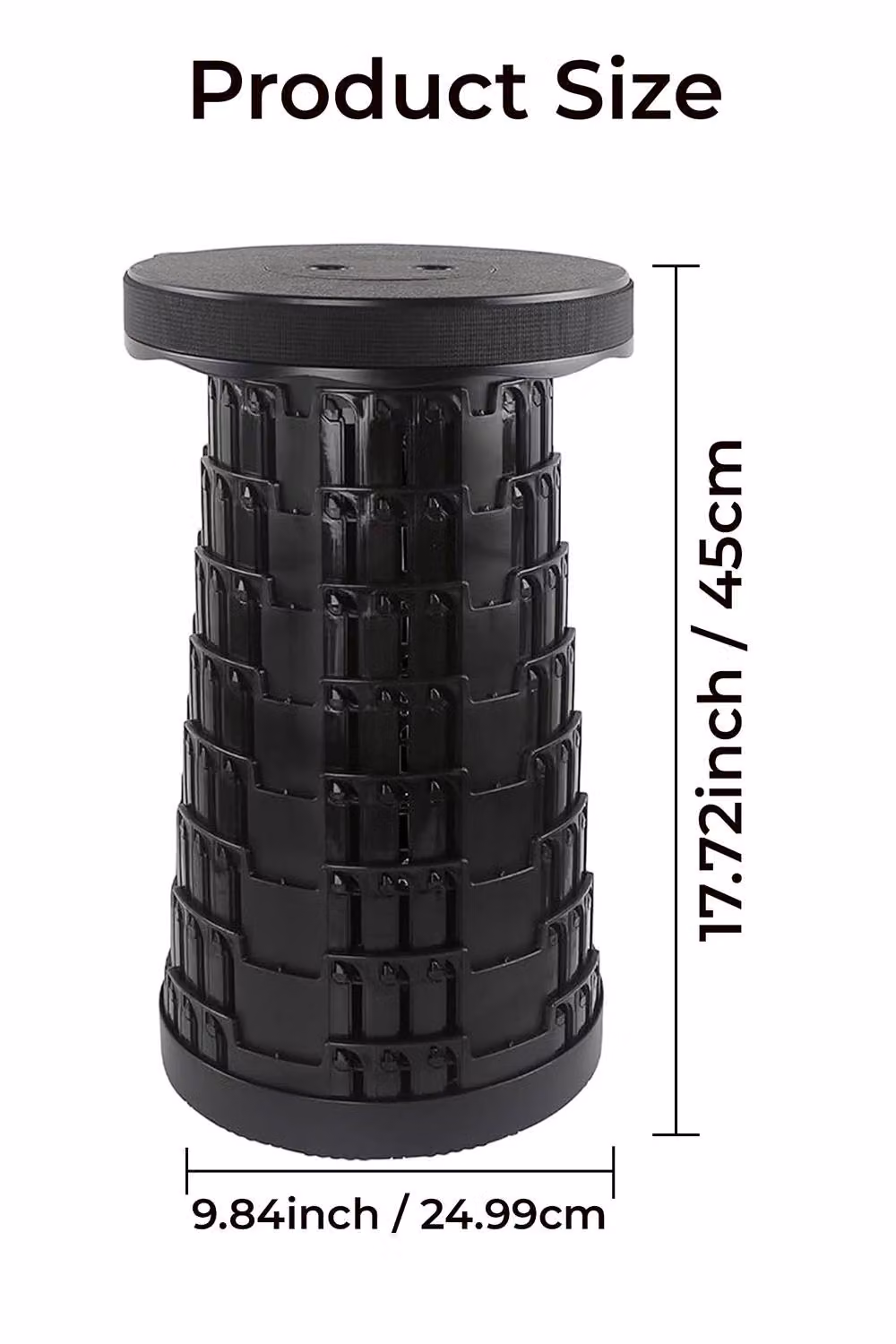 Neel Blue Portable Collapsible Telescopic Stool in Blue and Black Plastic – 2