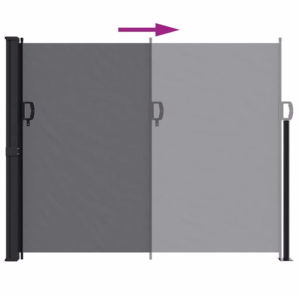 Berkfield Home Retractable Side Awning in Black, W/H: 600 x 160 cm – 4