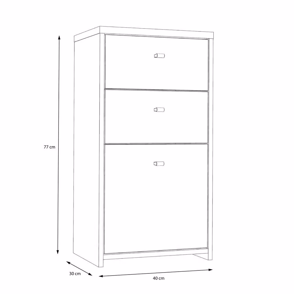 Wyld Haus Willowmere Industrial Wood Storage Cabinet in Grey with 2 Drawers and 1 Door – 3