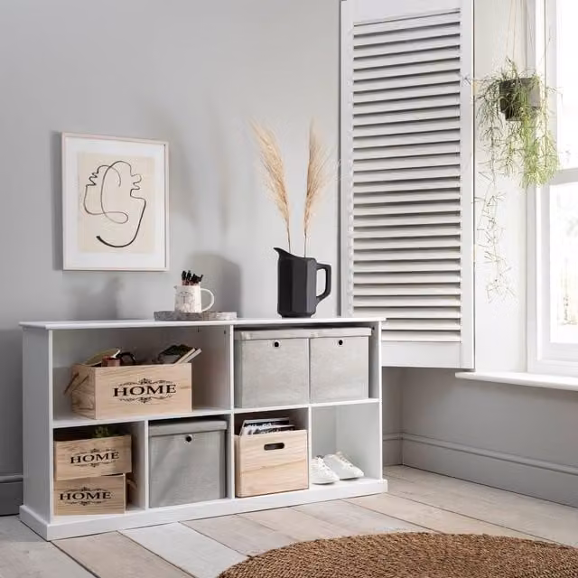 Noa and Nani Modern Matt Grey and White Hallway Sideboard