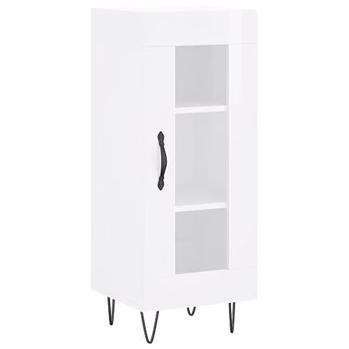 vidaXL High Gloss White Sideboard in Engineered Wood W/D/H: 34.5 x 34 x 90 cm – 1