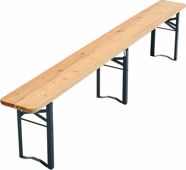 Livingandhome Set of 2 Retro Wooden Folding Garden Benches in Brown and Green