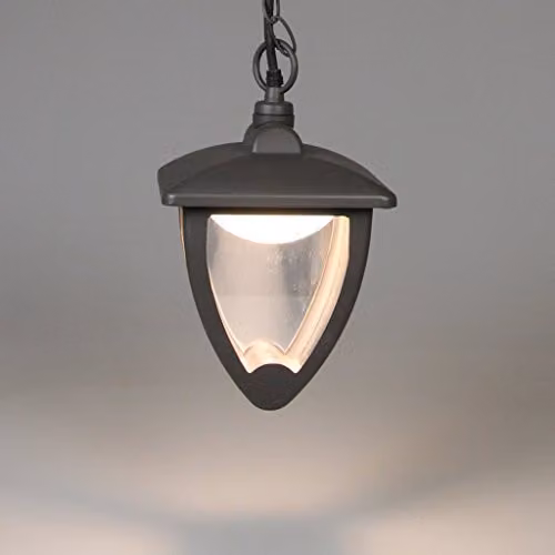 Luxform Luxembourg Suspended Glass Lantern Garden Light in Anthracite and Black – 2