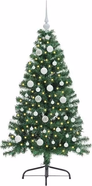Berkfield Home Beautiful Pre-lit Artificial Christmas Tree, Green, Height: 120 cm