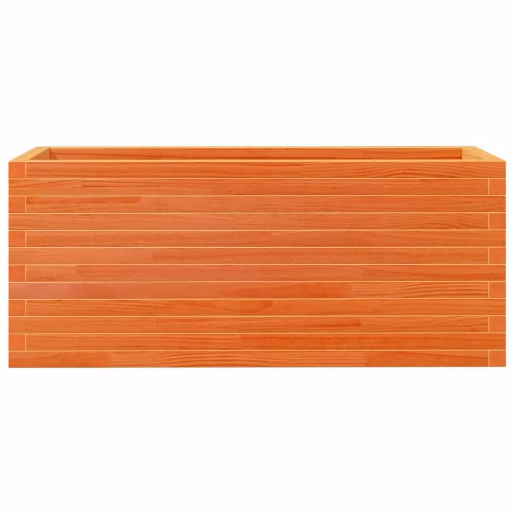 Berkfield Home Garden Planter in Brown Waxed Solid Wood, W/D/H: 110 x 40 x 45.5 cm – 2