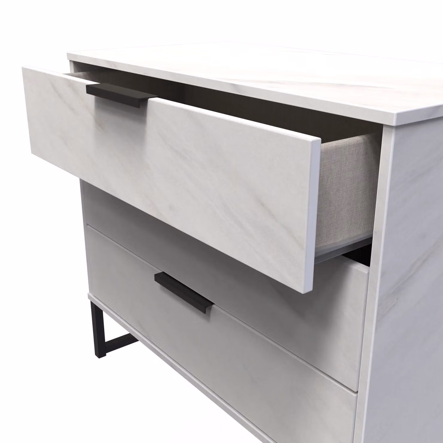 Ready Assembled 2 U Fuji 3 Drawer Chest in Off-White – 2