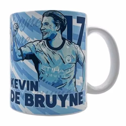Fan Originals Manchester City Kevin De Bruyne Ceramic Mug in Blue, 325 ml – 1