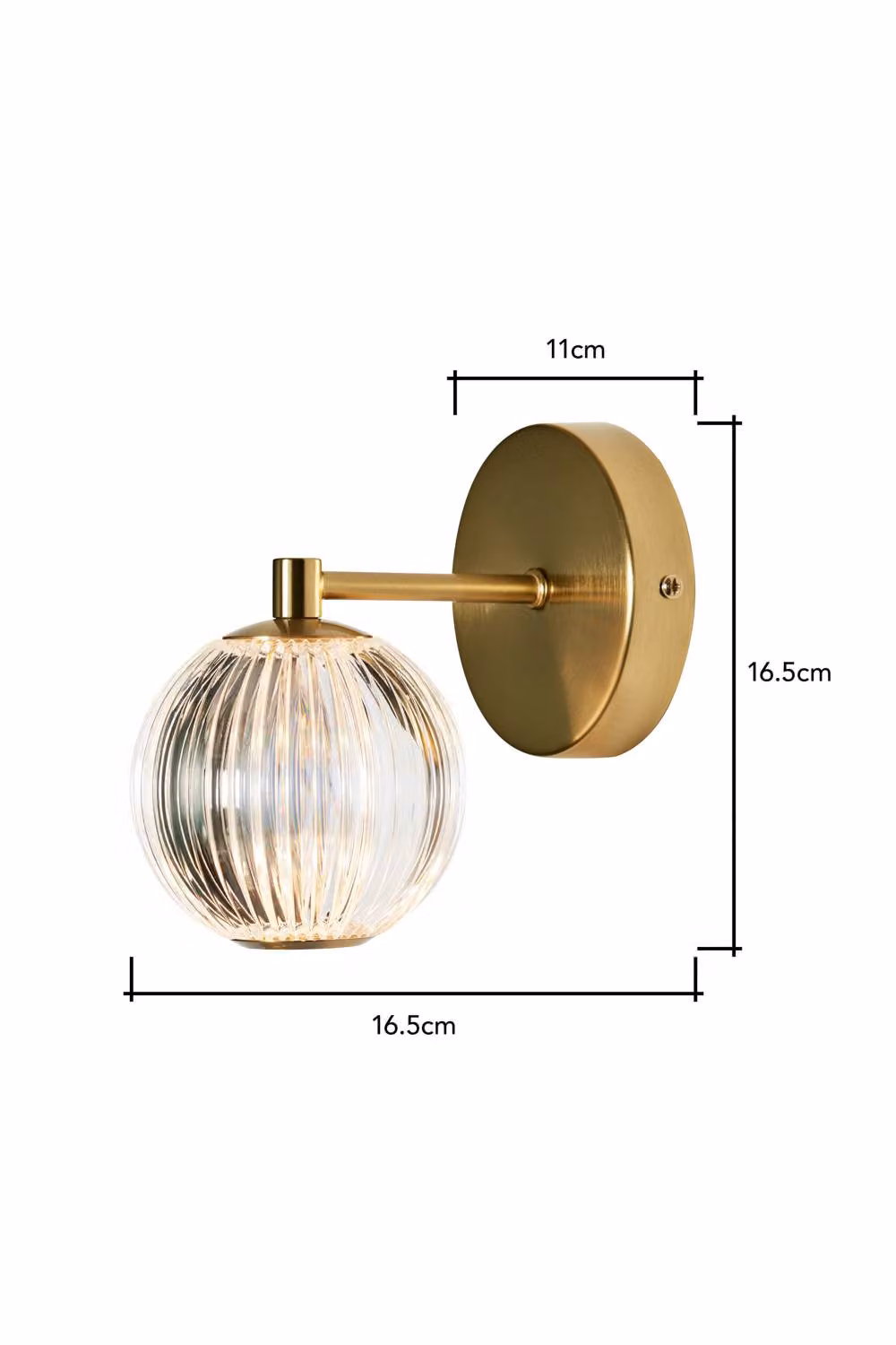 BHS Lighting Rimi Easy Fit Sphere Light Shade in Gold/Brass – 3