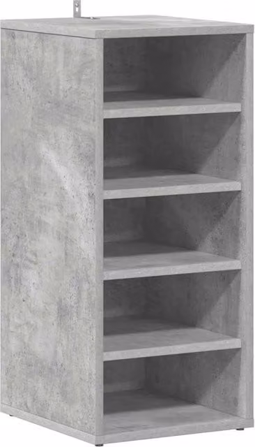 Berkfield Home Set of 2 Wall Mounted Shoe Cabinets in Concrete Grey, W/D/H: 31.5 x 35 x 70 cm