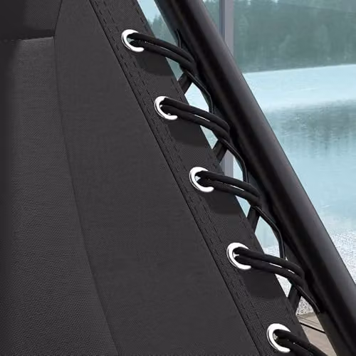 Outsunny Zero Gravity Lounger Chair with Sun Canopy in Black – 8