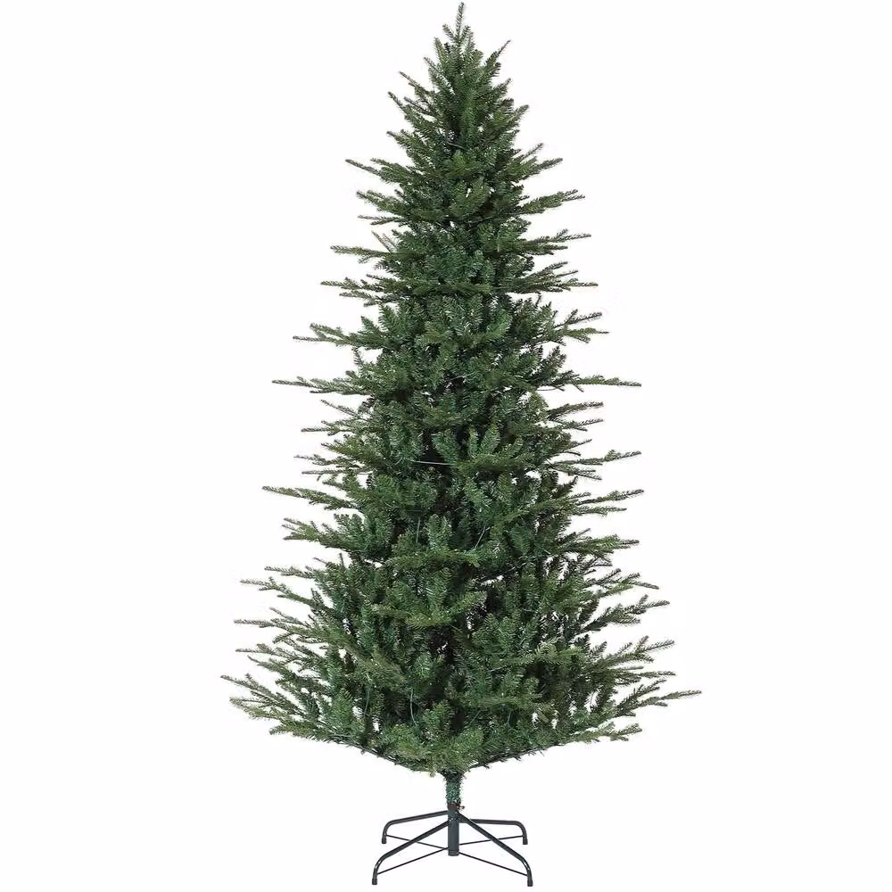 London Boutique 5ft Pre-Lit Artificial Christmas Tree with Warm White LED Lights in Green – 6