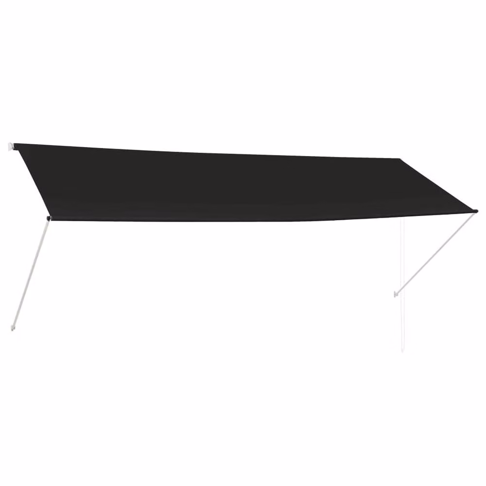 Berkfield Home Retractable Awning in Anthracite Black, W: 350 cm, D: 150 cm – 2