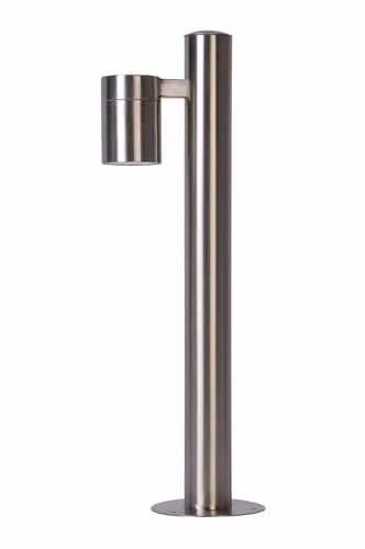 Lucide Arne LED Outdoor Bollard Light in Chrome, Adjustable GU10 Warm White Garden Floor Lamp – 1