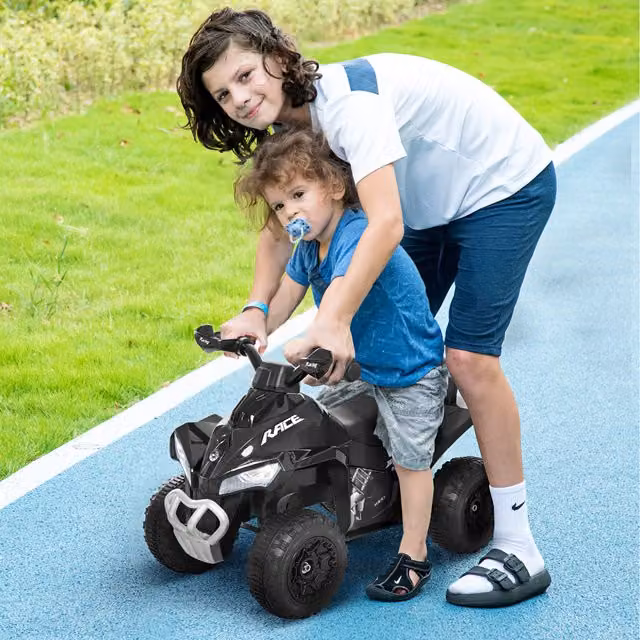 HOMCOM No Power Ride-On Slider with Music and Lights for 18-36 Months, Black