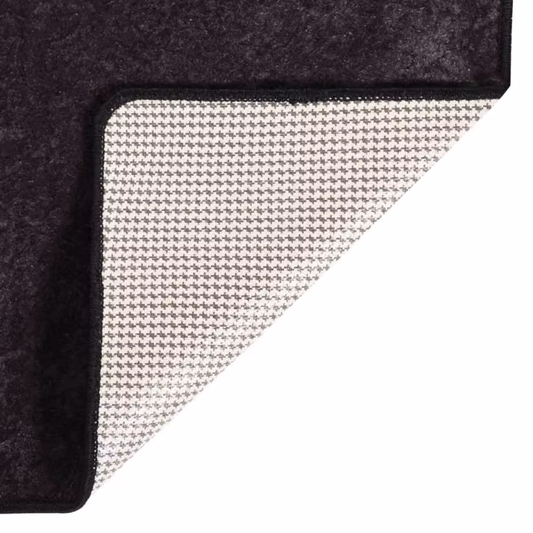 Berkfield Home Washable Anti Slip Round Rug in Anthracite and Black, Diameter: 100 cm
