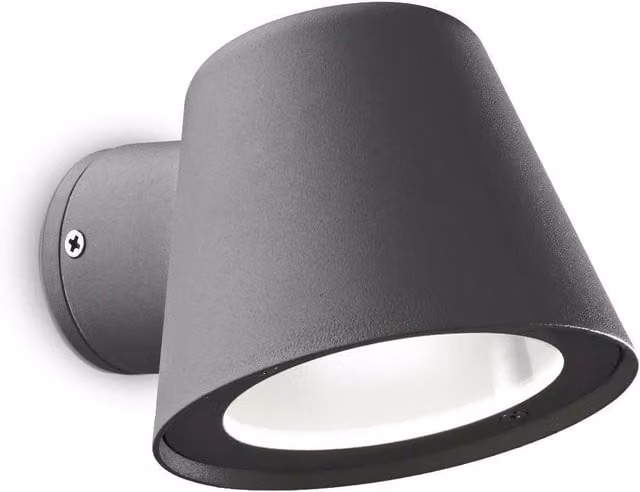 Netlighting Gas Black Outdoor Wall Light, IP43, GU10 Downlight