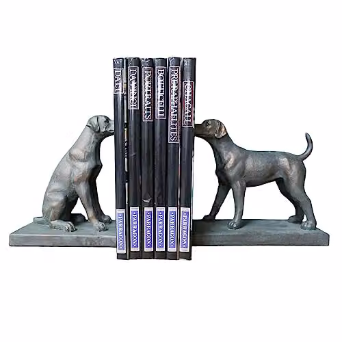Gifts Direct 2 U Labrador Dog Bookends Set of 2 Black Vintage Tabletop Ornament – 3