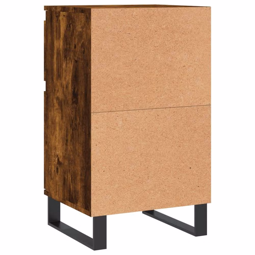 Berkfield Home Set of 2 Smoked Oak Sideboards in Brown, W/D/H: 40 x 35 x 70 cm – 8