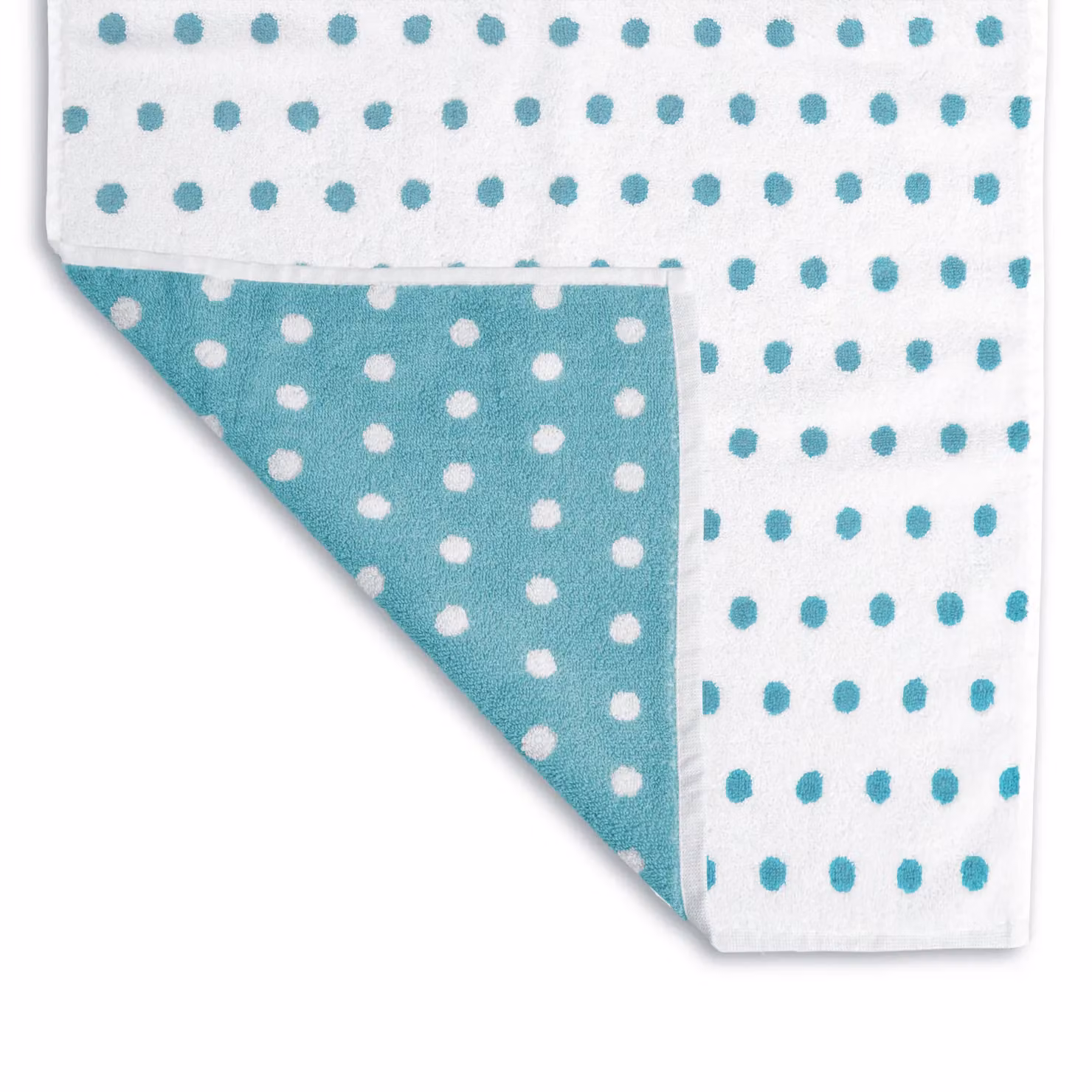 Allure Bath Fashions Polka Dot Patterned Cotton Terry Bath Sheet in Blue – 2