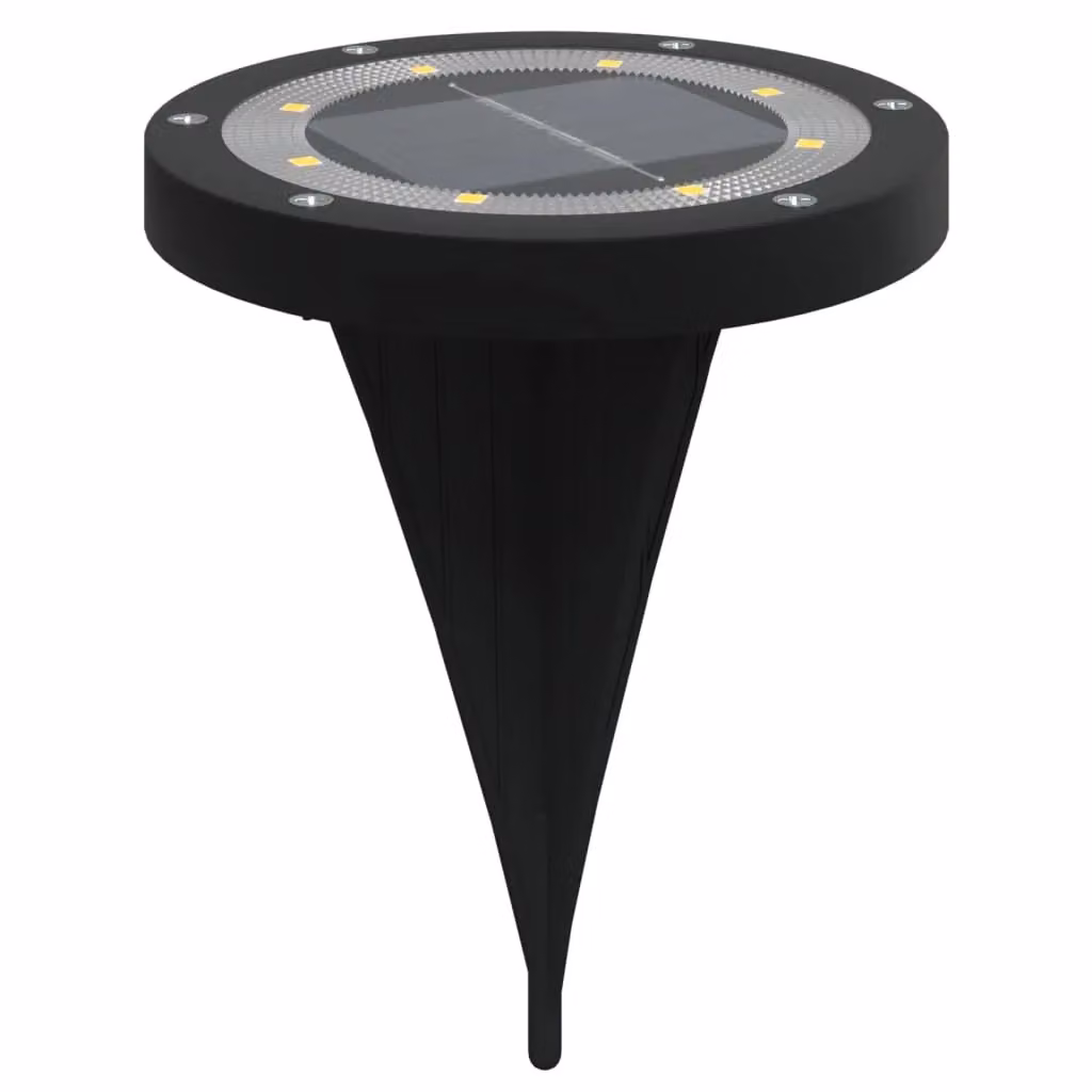 Berkfield Home Solar Ground Lights with Ground Spikes, 4 Pack, Warm White, Black – 3