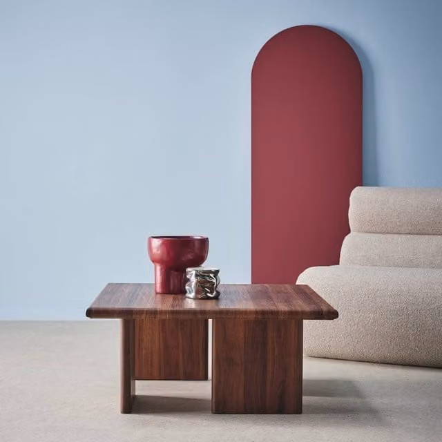 sweeek Modern Square Coffee Table in Dark Brown – 1