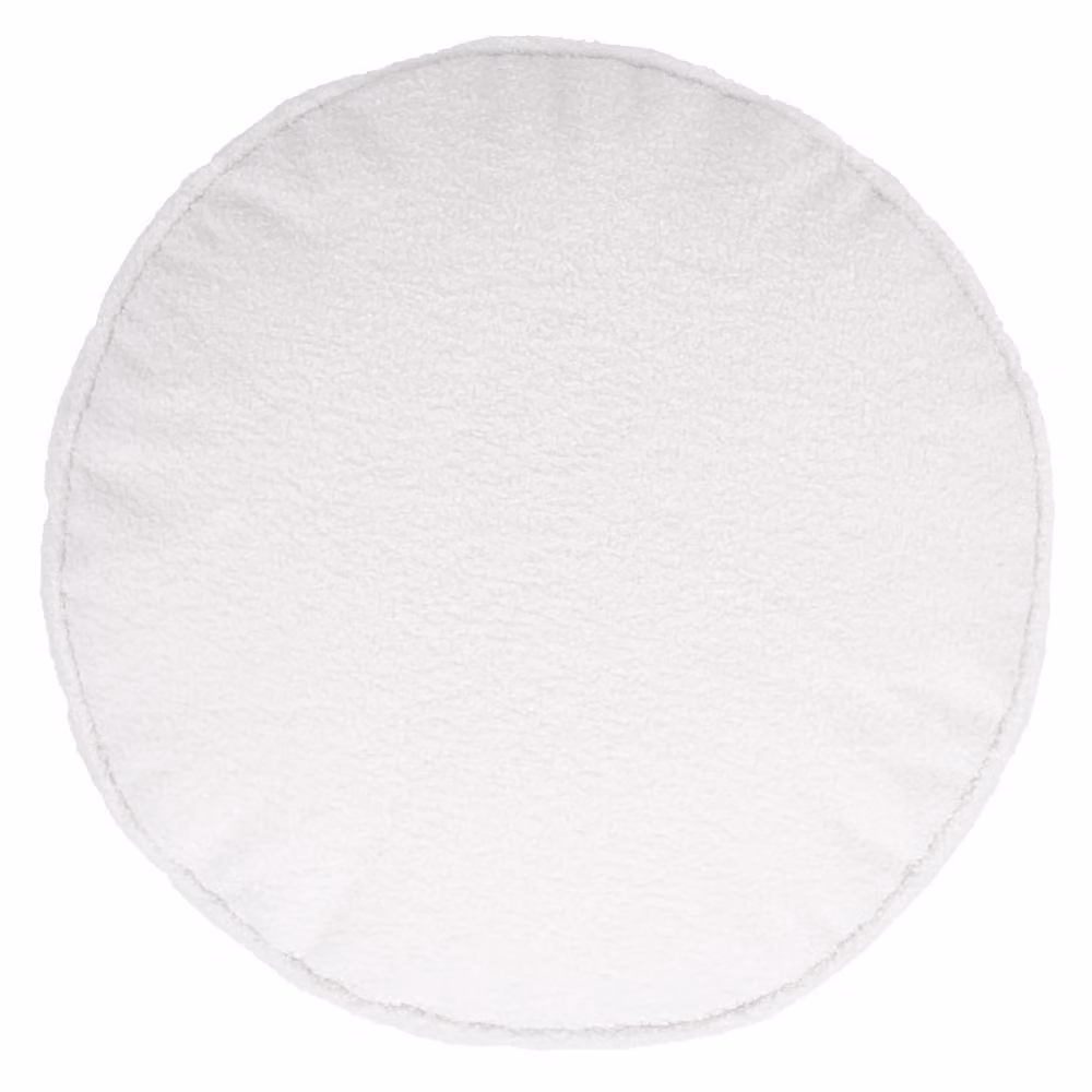 ICON Quilted Milano Boucle Footstool in Beige/White – 3