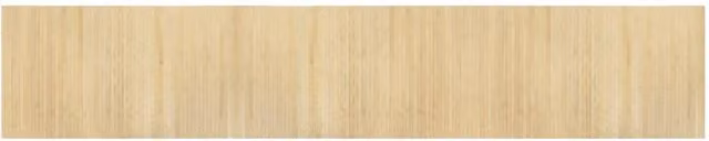 Berkfield Home Rectangular Bamboo Rug in Beige, W: 60 cm, L: 300 cm