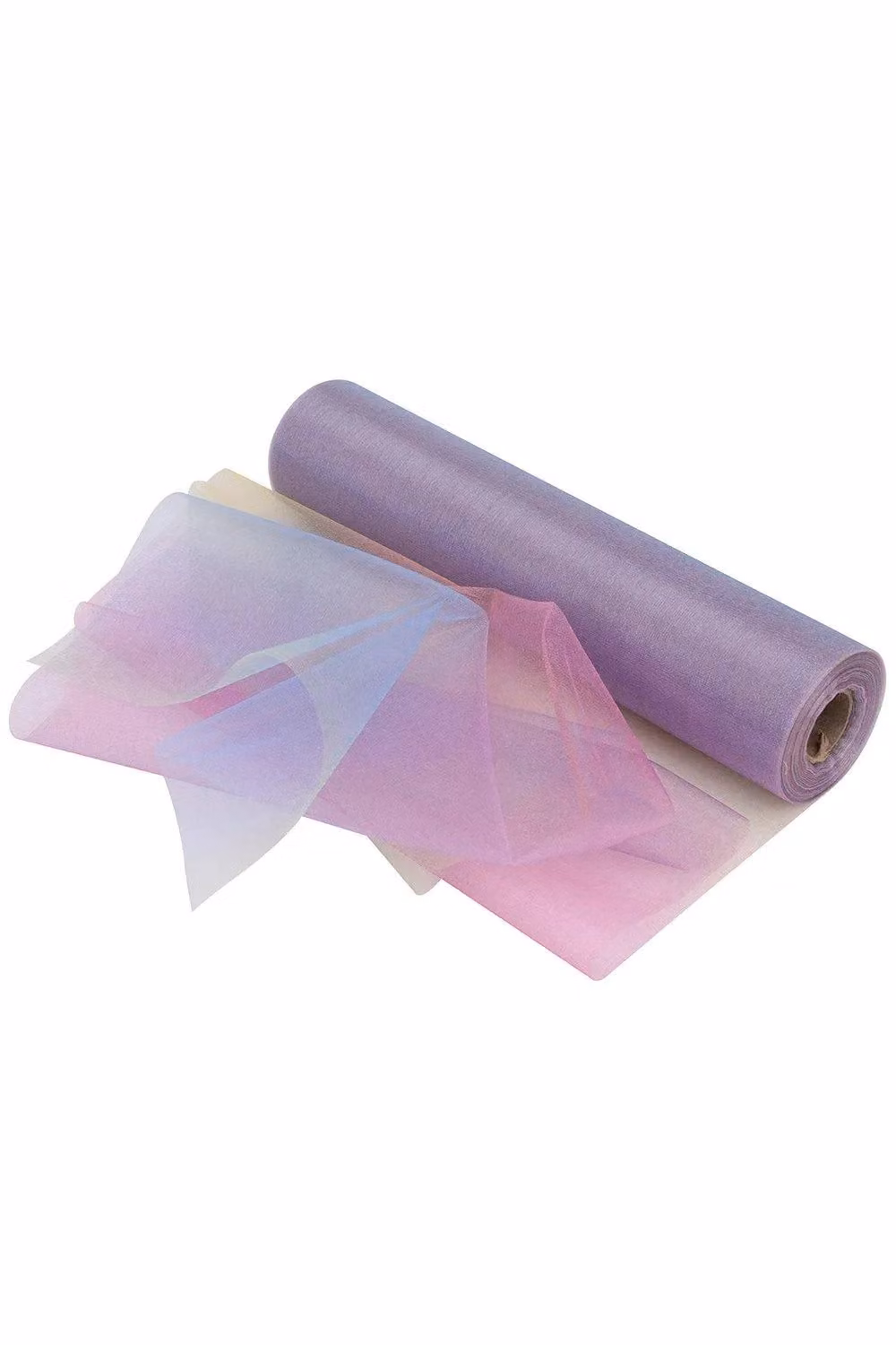 Neel Blue Organza Sheer Glitter Fabric Roll for Chair Bow Sashes, W/D/H: 25 m x 29 cm – 1