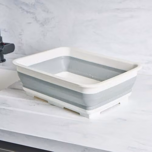 OHS Collapsible Rectangular Washing Up Bowl in Grey