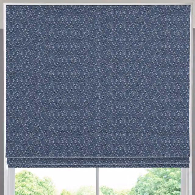 Simply Collection Blue Graphic Blackout Roman Blind