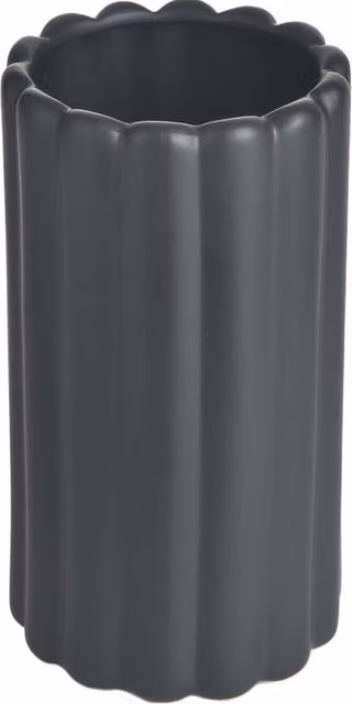 Homerepublic Black Porcelain Round Tabletop Vase