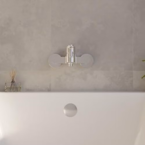 Balterley Single Lever Round Bath Mixer Tap with Shower Kit, Chrome, W/D/H: 18.0 x 19.0 x 1.71 cm – 2