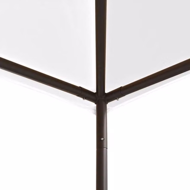 Berkfield Home White Gazebo W: 3 m, D: 3 m, H: 2.9 m