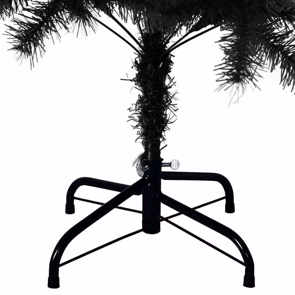 Berkfield Home Lush Christmas Tree with 150 LEDs and Stand, Black, Height: 150 cm – 5