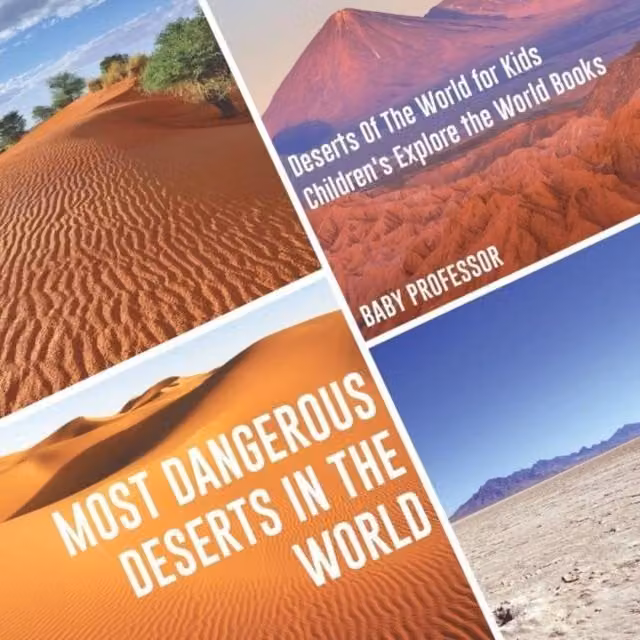 Baby Professor Most Dangerous Deserts In The World Childrens Educational Book in Multicolour