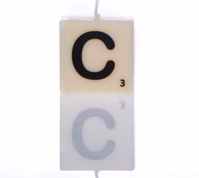 Boxer Gifts White C Letter Figure Candle